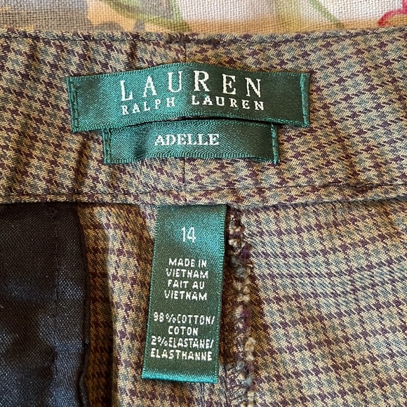 RALPH LAUREN Size 14 Plaid Cotton Stretch Academic Equestrian Preppy ADELLE NEW - Picture 9 of 16
